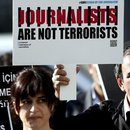 Protest gegen inhaftierte Journalisten in der Türkei