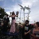 Zehntausende Menschen protestierten in Thailand gegen die Regierung.