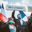 Proteste gegen islamistische Gewalt in Paris.