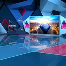 Fernseh-Studios werden über Green-Screen miteinander verbunden