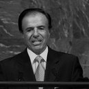 Carlos Menem bei einer Rede vor der Generalversammlung der Vereinten Nationen