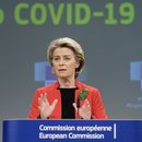 EU-Kommissionspräsidentin von der Leyen auf einer Pressekonferenz zur Pandemiepolitik