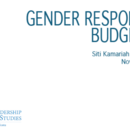Gender Responsive Budgeting 