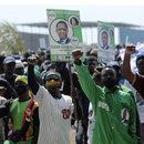Demonstration for the re-election of Zambian President Edgar Lungu