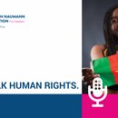 Cover der 6. Episode des Podcasts "Let's Talk Human Rights"