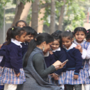 Teacher sharing the app with students