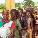 People Register to Vote in Election