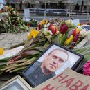 Commemoration of opposition activist Alexei Navalny, who was murdered on 16 February, held in front of the Russian Embassy in Berlin