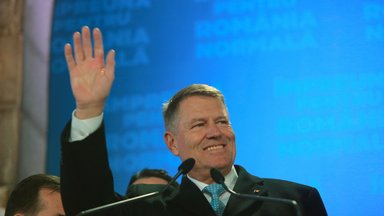 Präsident Johannis am Wahlabend in Bukarest