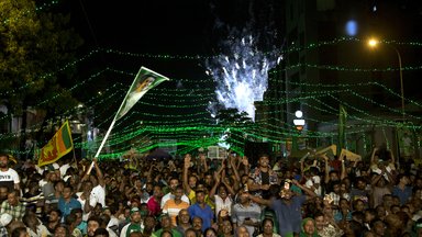 Unterstützer des Kandidaten Premadasa in Colombo