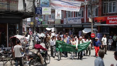 "Everyone is demonstrating" by Oliphant is licensed under CC BY-NC-ND 2.0 