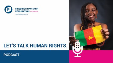 Cover der 6. Episode des Podcasts "Let's Talk Human Rights"