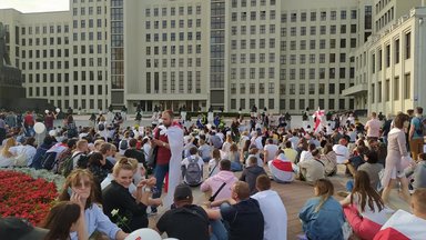 Demonstration in Belarus im August 2020