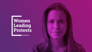 Women Leading Protest Website GIF