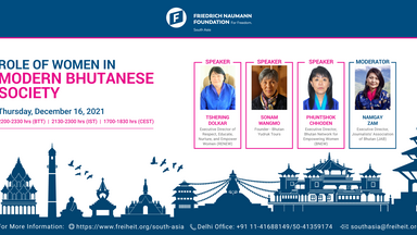 Event Poster Role of Women in Bhutanese Society