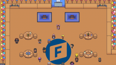 Group photo taken at the virtual opening ceremony of Democracy Board Game Festival on Gathertown