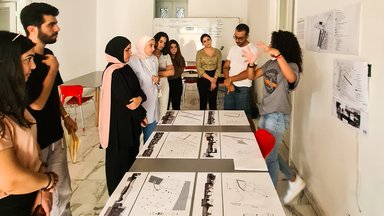 Photo of the team in action