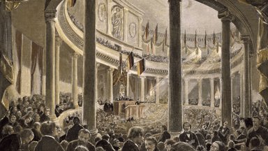 Deutsche Nationalversammlung in der Paulskirche in Frankfurt a.M. am 18. Mai 1848