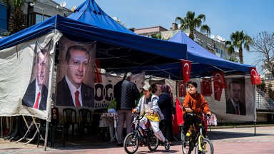 Wahlkampfzelt für Recep Tayyip Erdogan