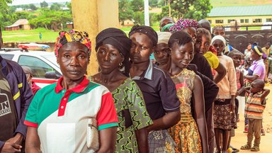 People Register to Vote in Election