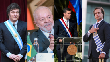 Presidentes de Argentina, Brasil, Paraguay y Uruguay