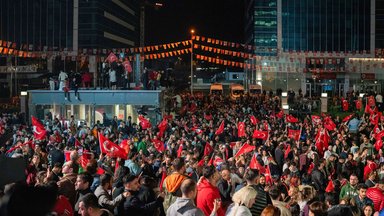 People in Turkey celebrate after local elections