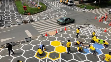 Proyecto Rionegro, intersección de calle. Experimento por BID Ciudades. Fuente de foto: Tamara Egger