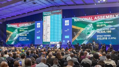 die endgültigen Ergebnisse der Sitzverteilung in der Nationalversammlung bei den südafrikanischen Parlamentswahlen 2024