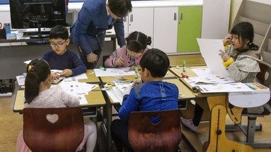 Klassenzimmer in Südkorea