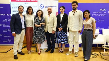 The team preparing for the event