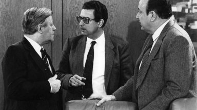 Helmut Schmidt, Gerhart Baum und Hans-Dietrich Genscher
