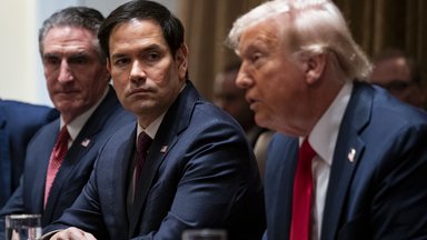 US Secretary of State Marco Rubio and US President Donald Trump. Rubio is focussing on isolation and maximum pressure to drive Maduro into a corner economically and politically.