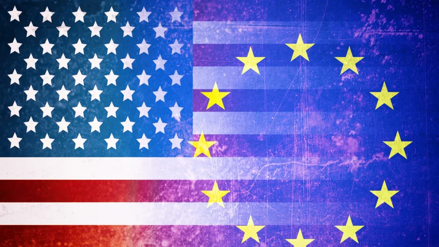 US and EU flags