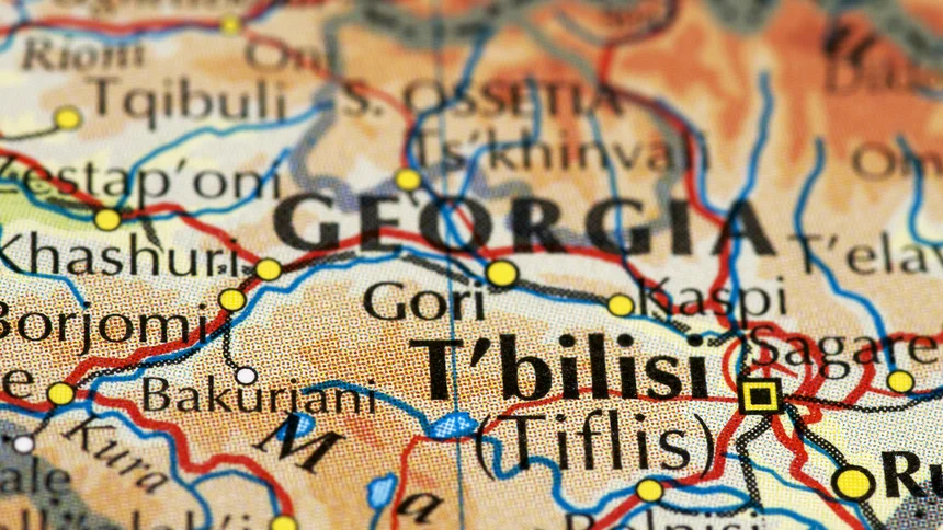 T'bilisi Karte Nahaufnahme
