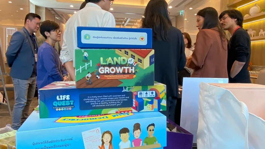 Innovative games for social transformation at the Transformative Game-Based Learning Workshop on the 29 March 2024, Bangkok Thailand. 